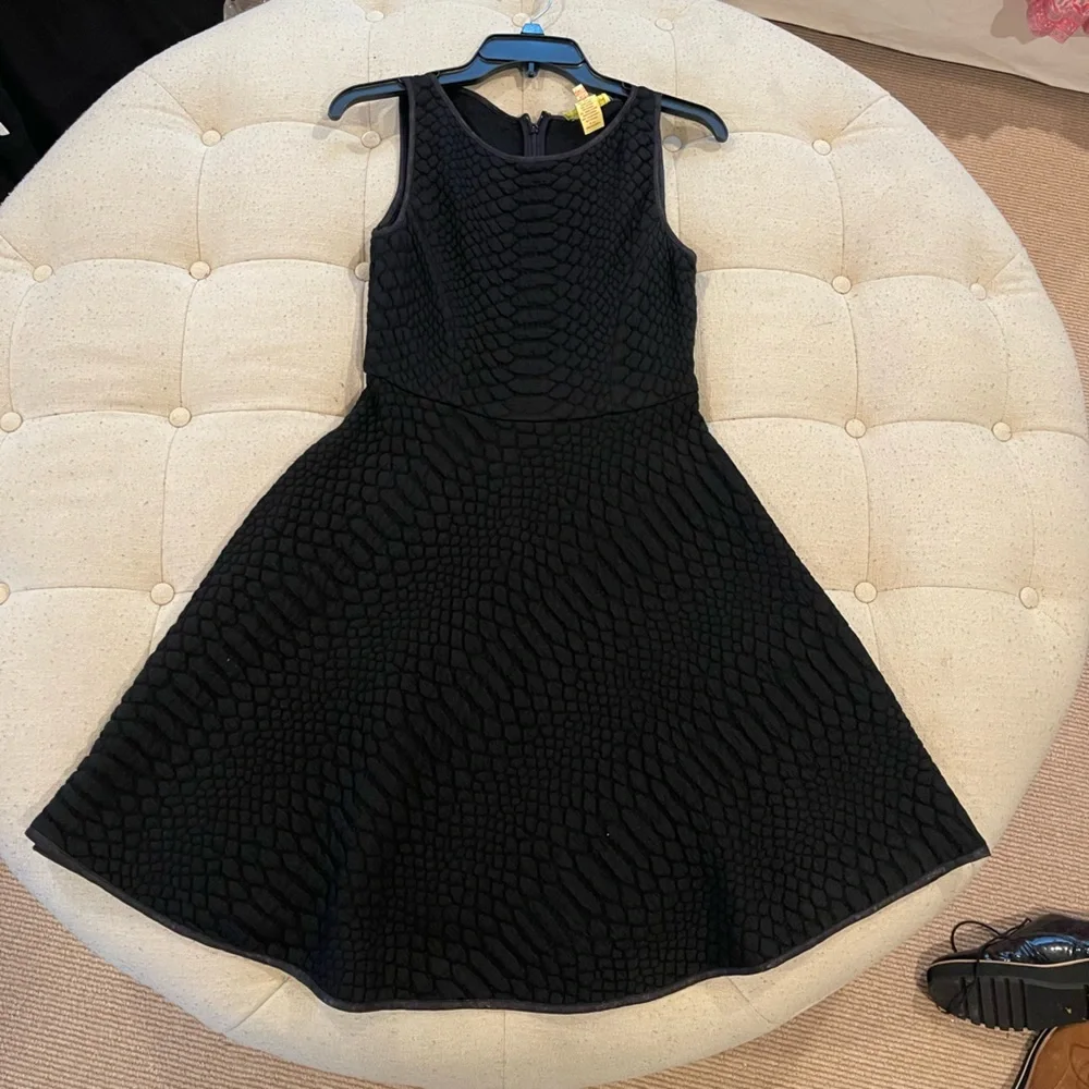 Catherine Malandrino black textured sleeveless A-line dress - Picture 3 of 11